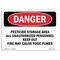 Signmission OSHA Danger Sign, 18" Height, 24" Width, Aluminum, Pesticide Storage Area, Landscape, 1824-L-1973 OS-DS-A-1824-L-1973 - alternate 1